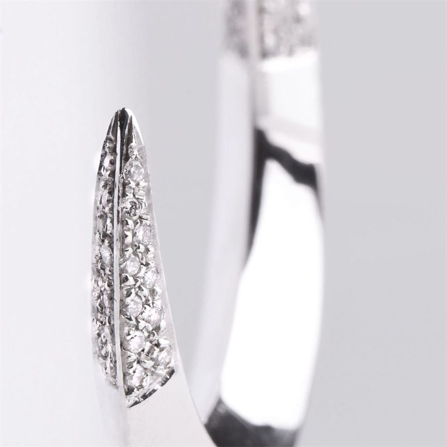 White gold and diamond hooks earrings UNCINI | OR F/R BIG OROAU18B CT.0,89